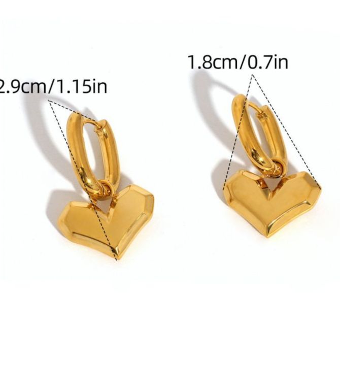 Aretes heart hoop