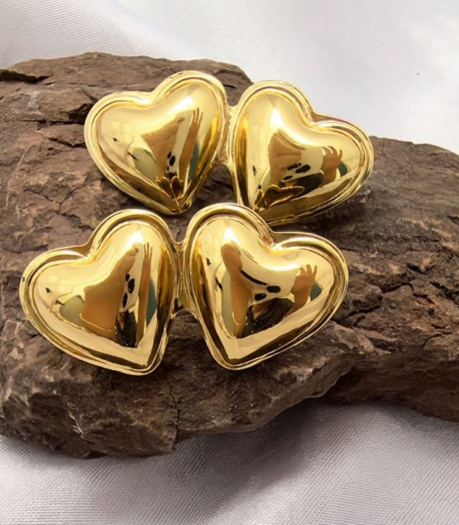 Aretes double heart