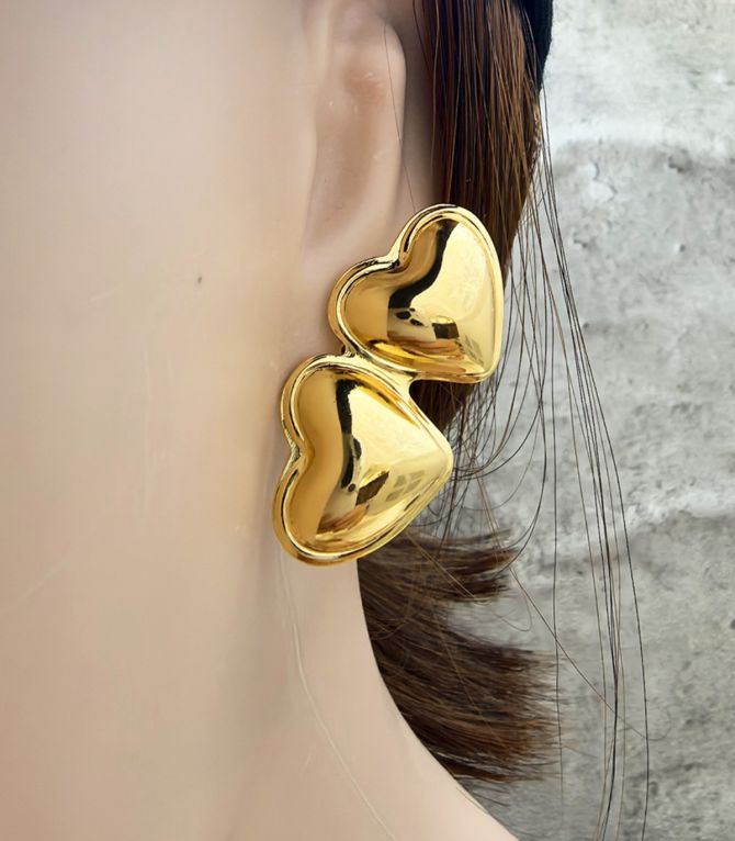 Aretes double heart
