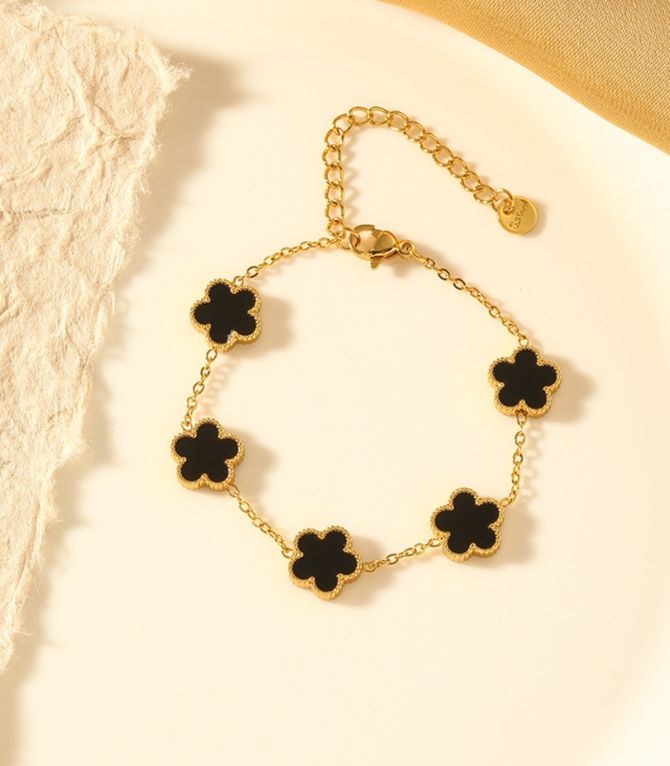 Brazalete flores negras