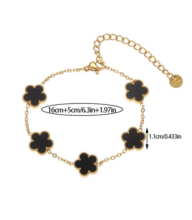 Brazalete flores negras