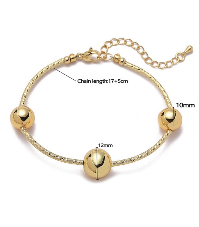 Brazalete gold bead