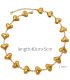 Collar dorado corazones
