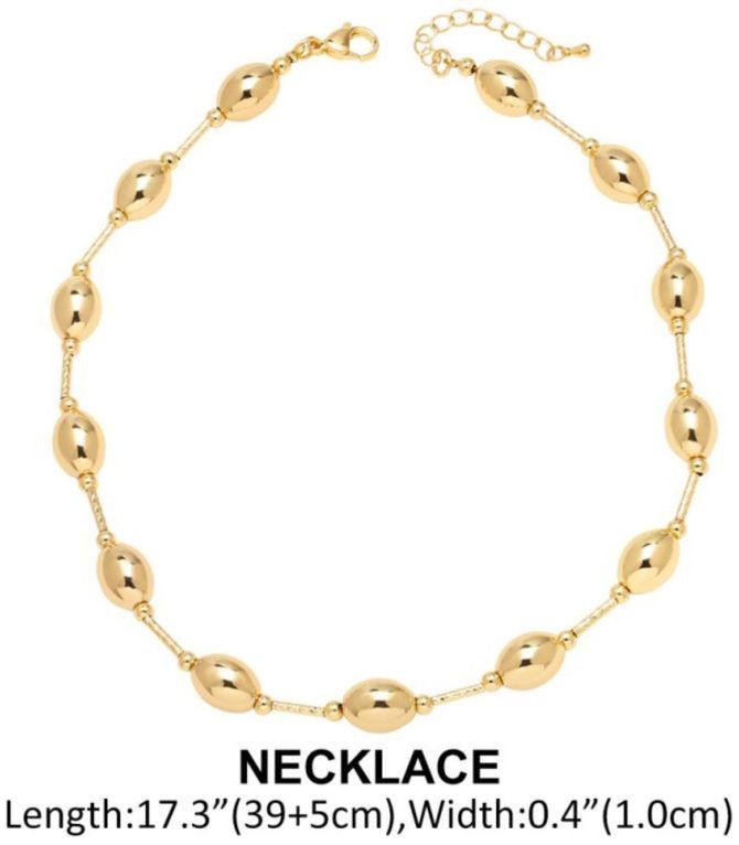 Collar gold beaded