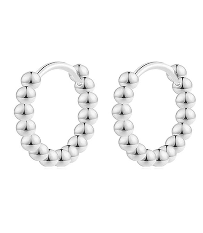 Aretes silver beads