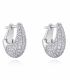 Aretes silver diamond oval