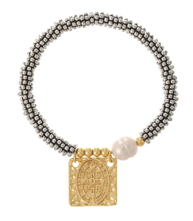 Brazalete silver square portrait