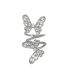 Ear clip plata mariposas