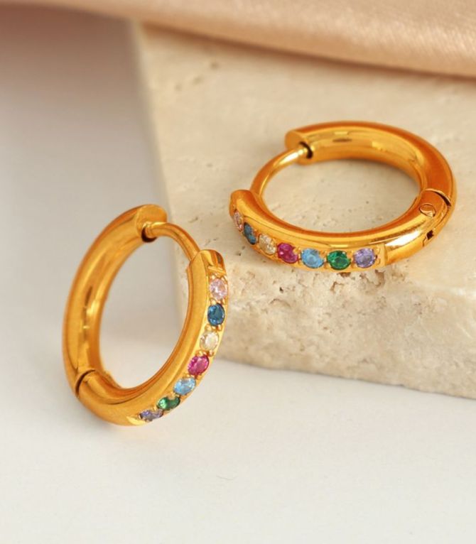 Aretes diamond multicolor