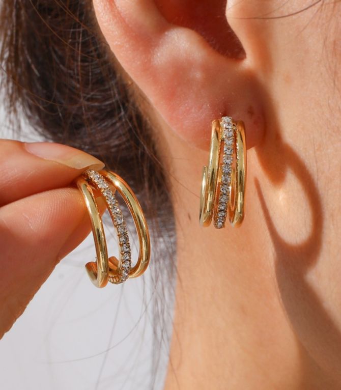 Aretes c con zirconias