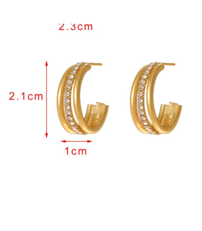 Aretes c con zirconias