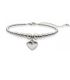 Brazalete silver beaded heart