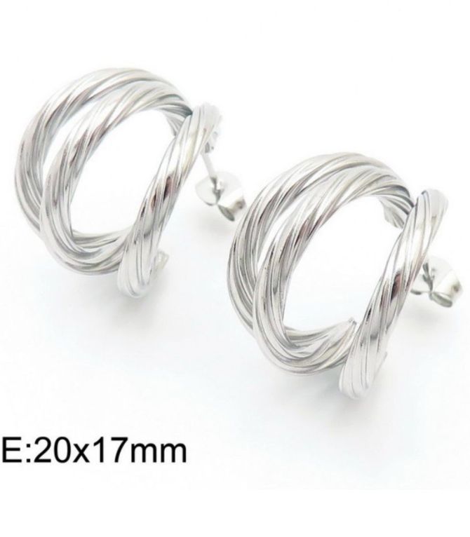 Aretes silver multilayer