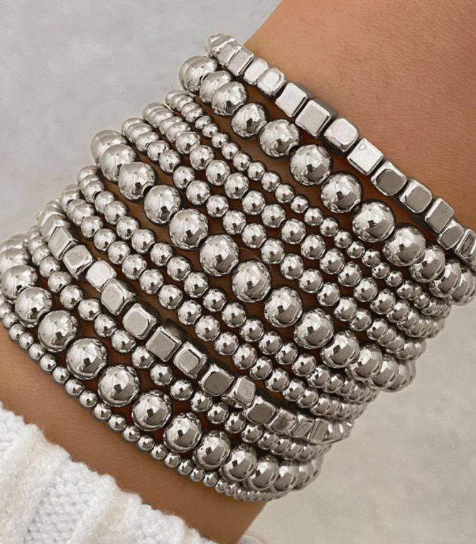 Brazalete set plata 12 pzs.
