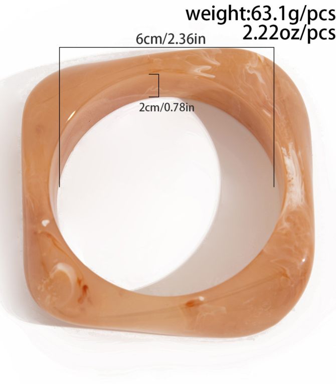 Brazalete milk tea resin