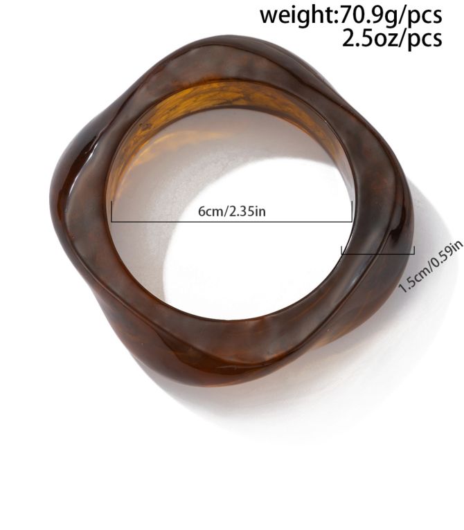 Brazalete dark brown resin