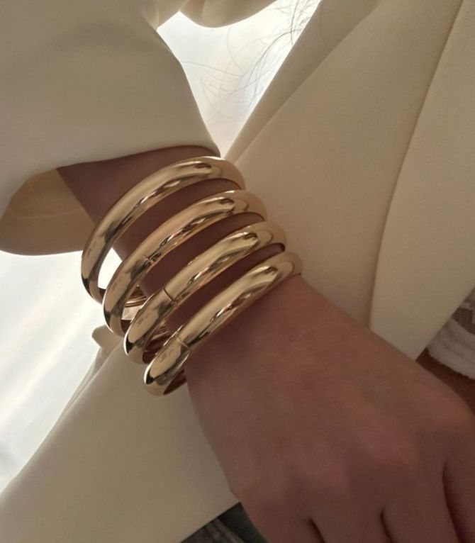 Brazaletes gold curved