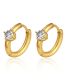 Aretes gold diamond round
