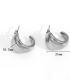 Aretes plata c shaped