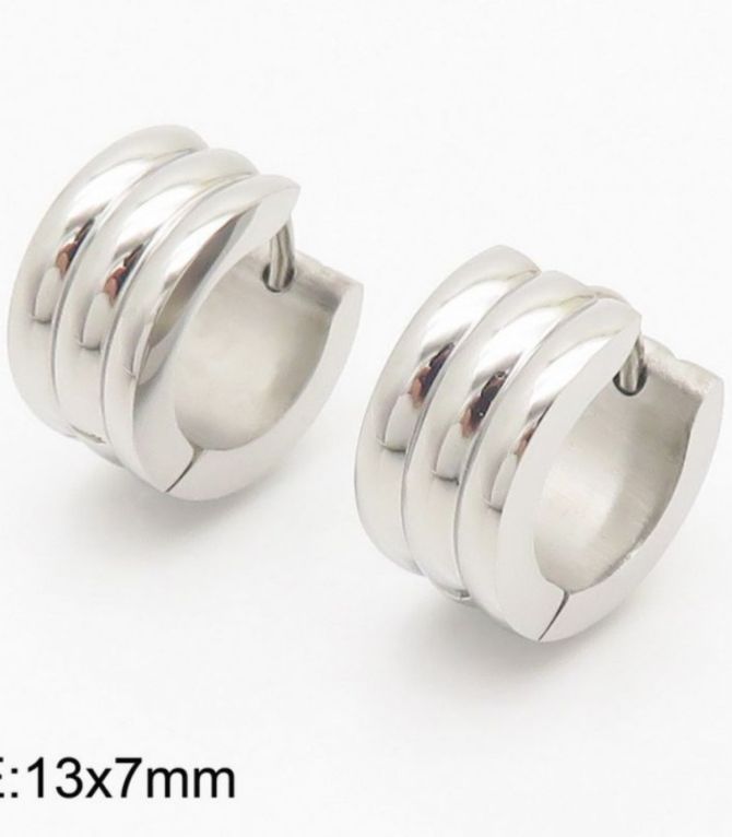 Aretes silver round