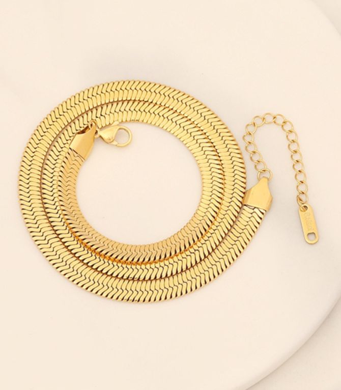 Collar dorado snake 3mm