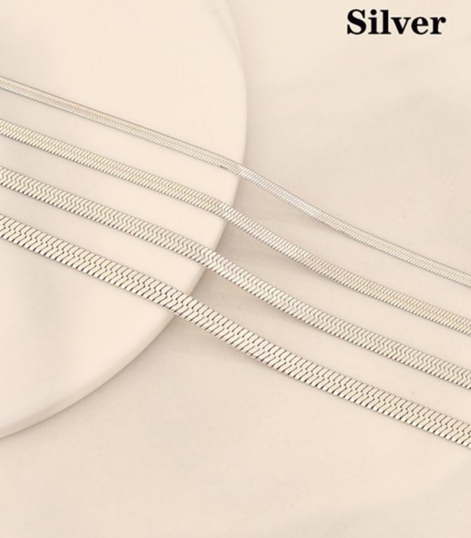 Collar plata snake 3mm
