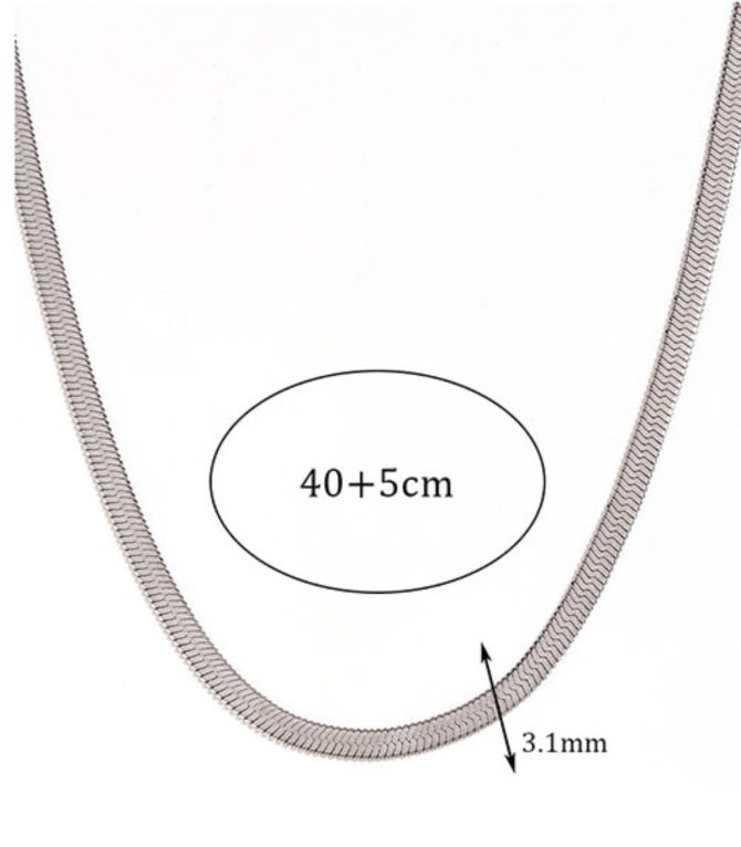 Collar plata chain 3.1mm