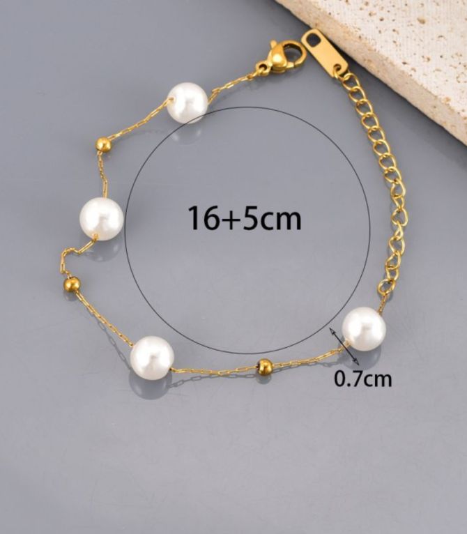 Brazalete con perlas