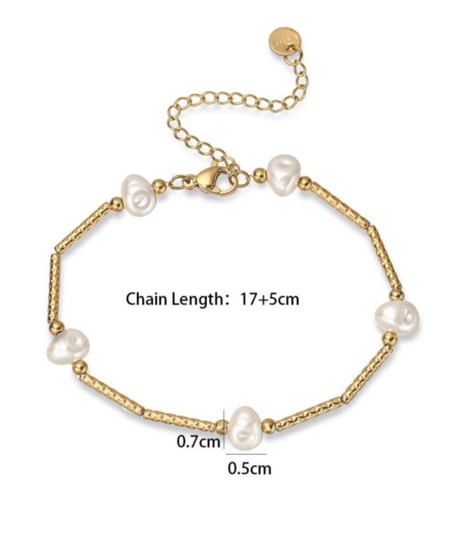 Brazalete bamboo pearl
