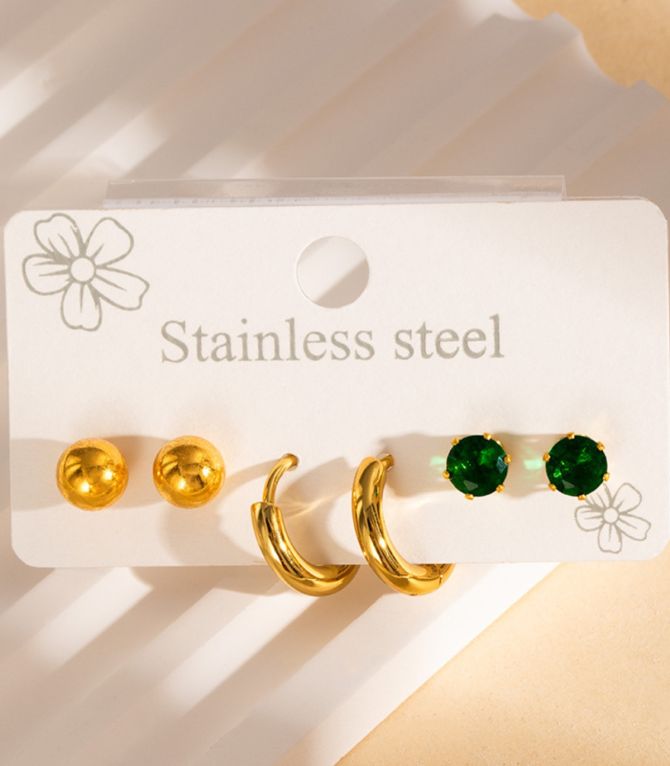 Aretes set verde