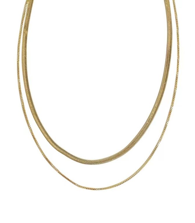 Collar dorado doble