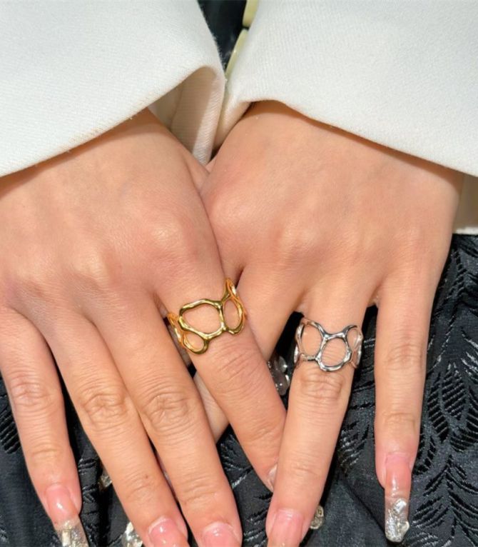 Anillo silver hollow