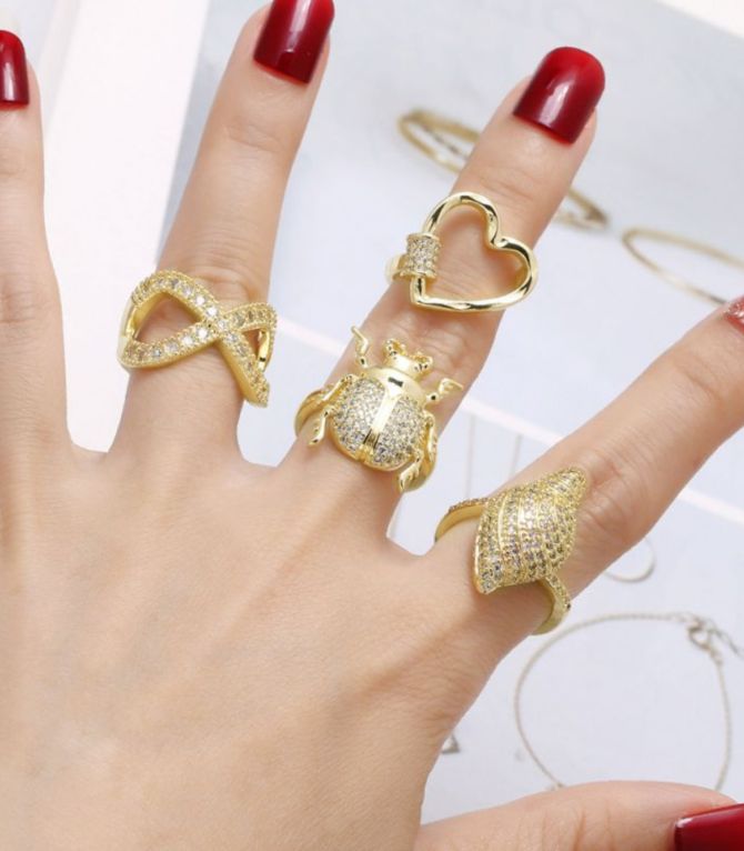 Anillo diamond cross