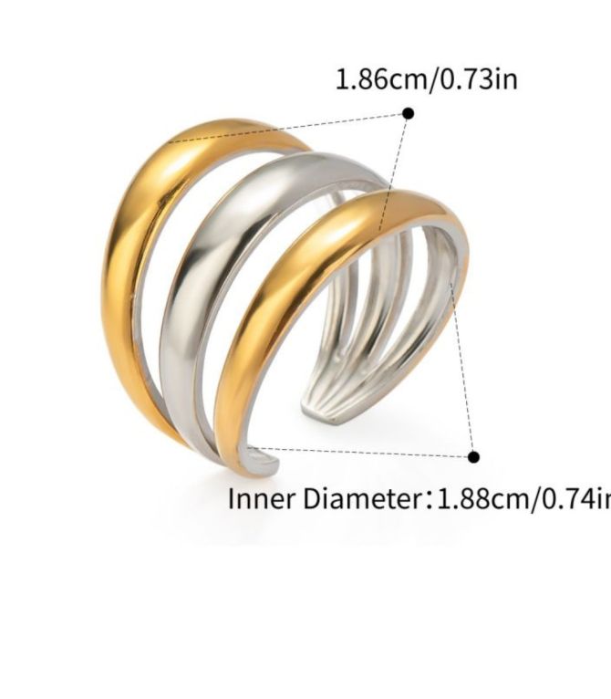 Anillo bicolor multilayer