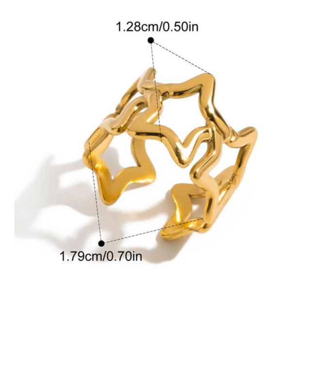 Anillo estrella dorado