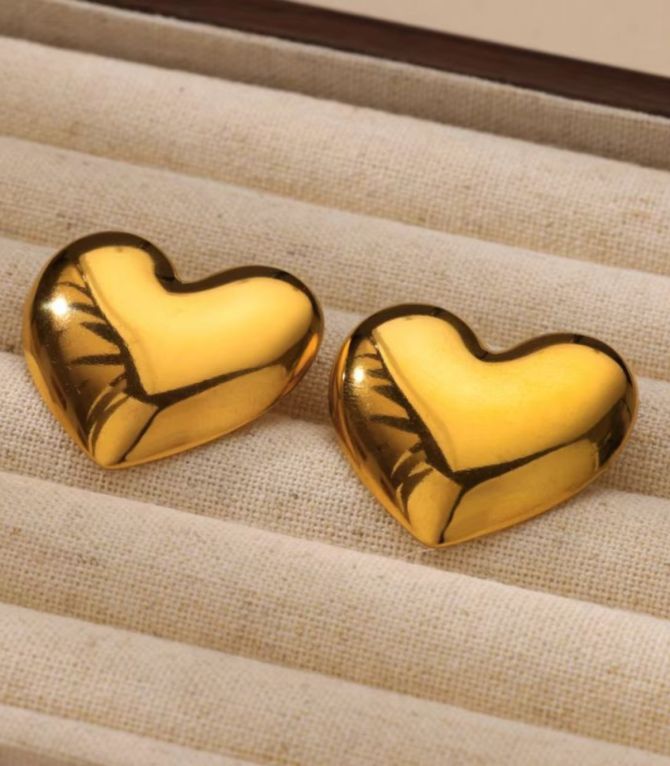 Aretes maxi corazon