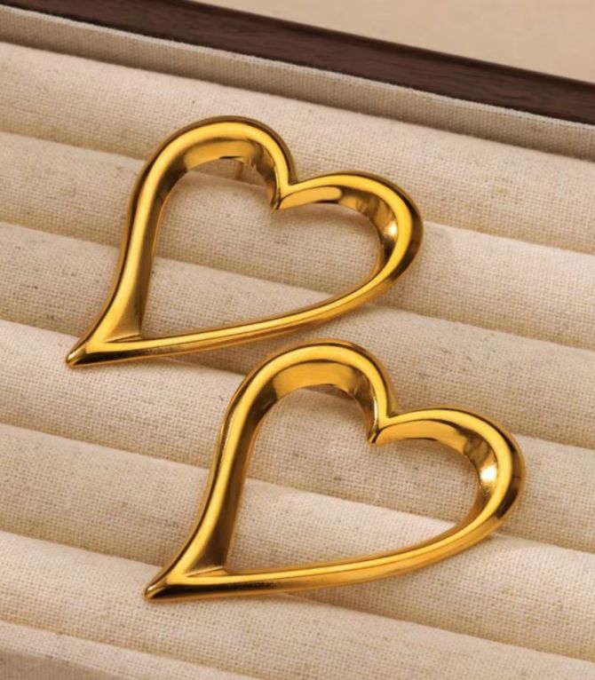Aretes maxi corazon