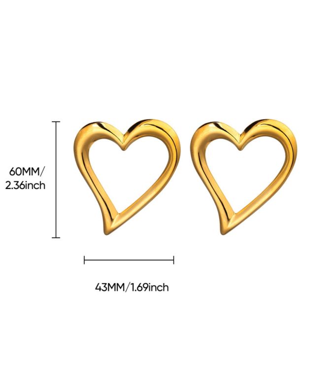Aretes maxi corazon