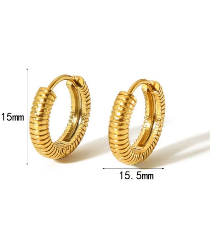 Aretes gold round