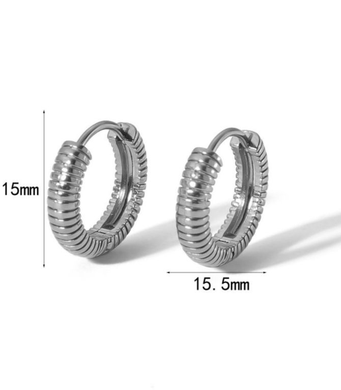 Aretes silver round