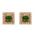 Aretes gold zircon square