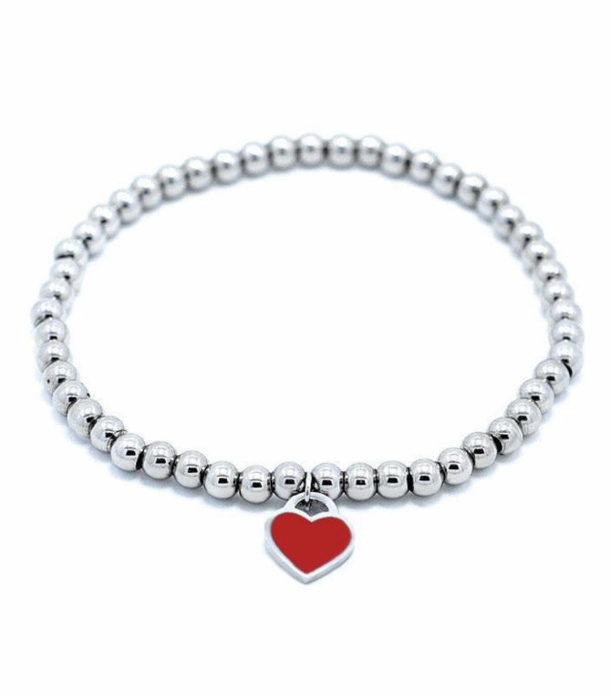 Brazalete silver red