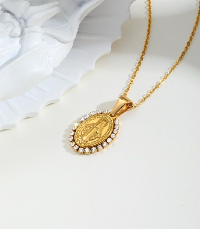 Collar virgen con zirconias