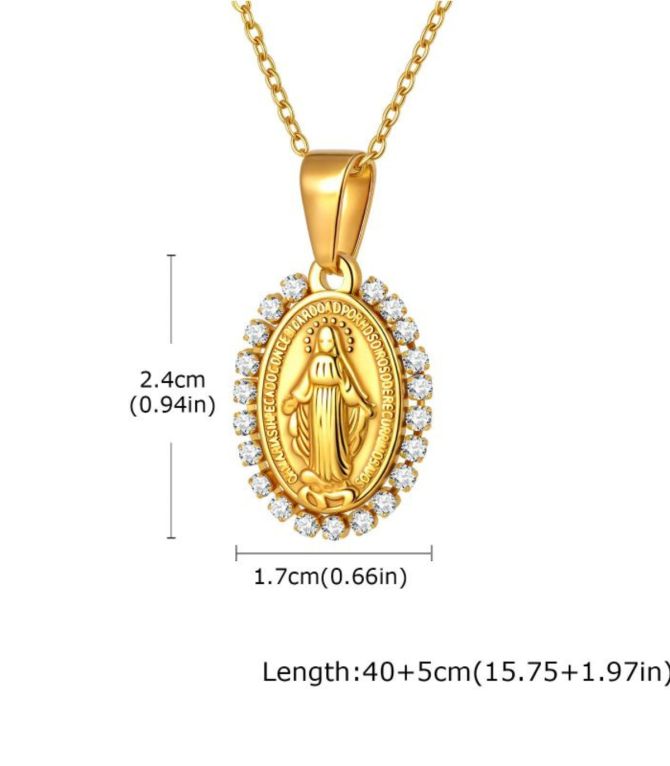 Collar virgen con zirconias
