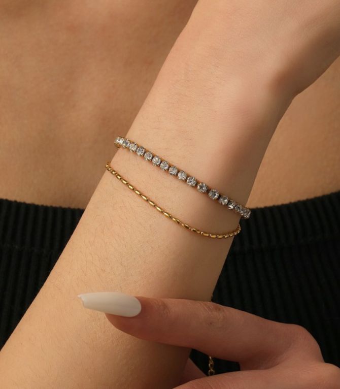 Brazalete double diamond rice