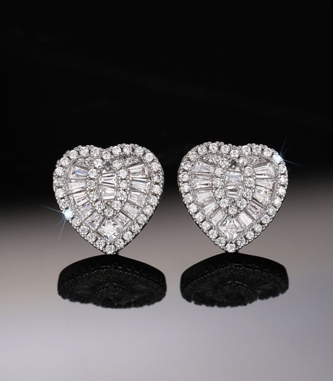 Aretes diamond heart