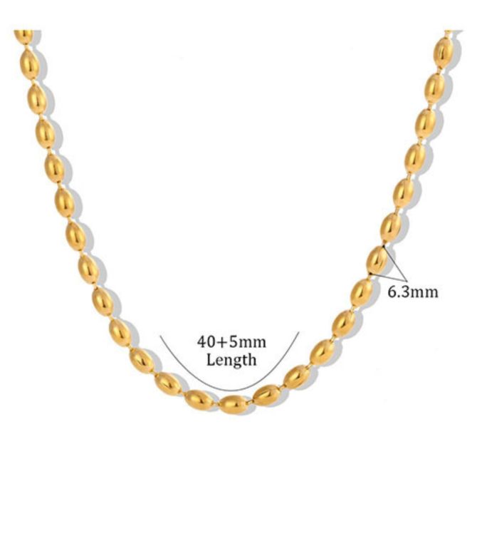 Collar oval bead