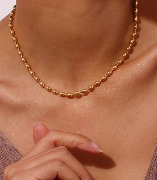 Collar oval bead