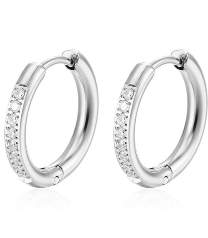 Aretes plata con zirconias