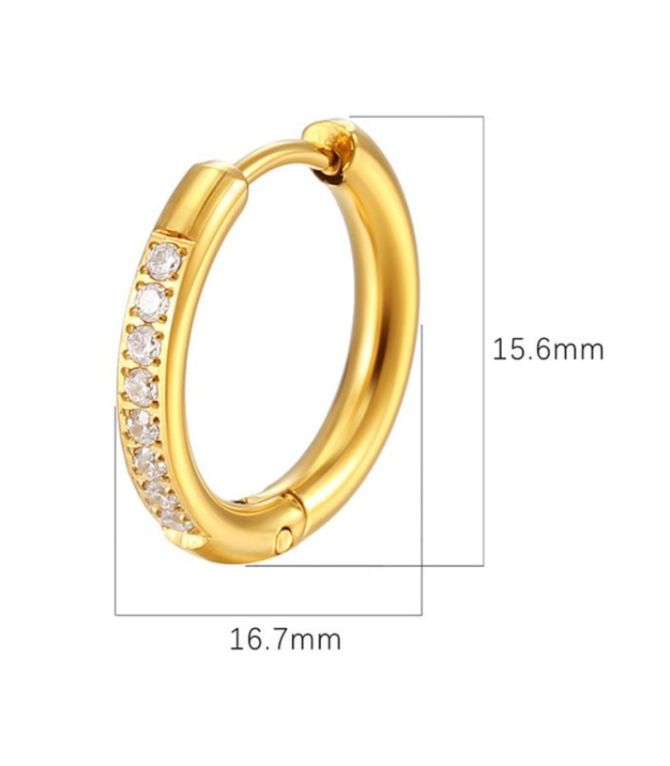 Aretes dorados con zirconias